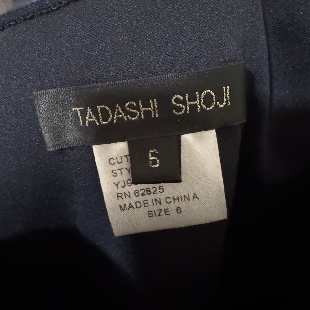Vintage Tadashi Shoji Gown Sequin and Silk like material, drop waist - Picture 3 of 3